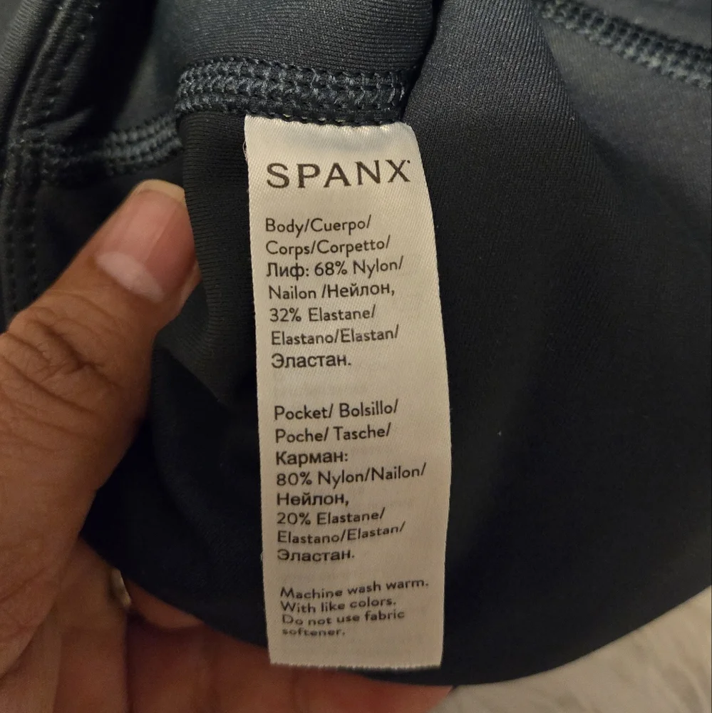 Spanx By Sara Blakely Leggings Women's Size M Color Green - Picture 10 of 10